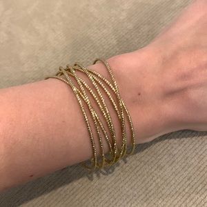 Gold toned bangle bracelet